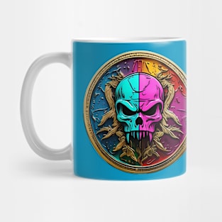 Colorful Coin Skull Mug